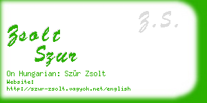 zsolt szur business card